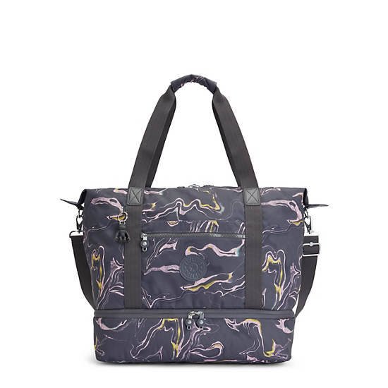 Bolso Tote Kipling Art M Weekender Printed Grises | MX 1758IL